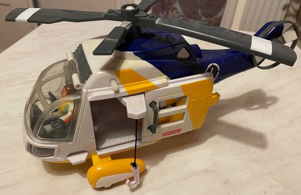 Fisher-Price Helicopter Ratunkowy z Wirującymi śmigłami