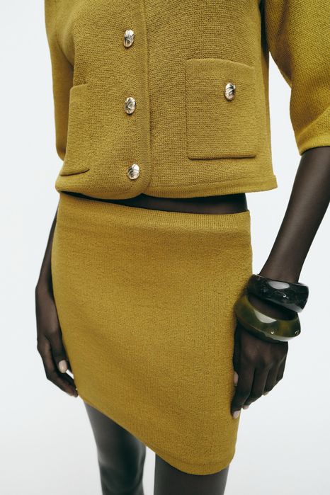 Твідовий костюм ZARA спідниця кардиган  жіночий