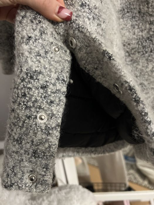 Płaszcz z wełną Pull&Bear