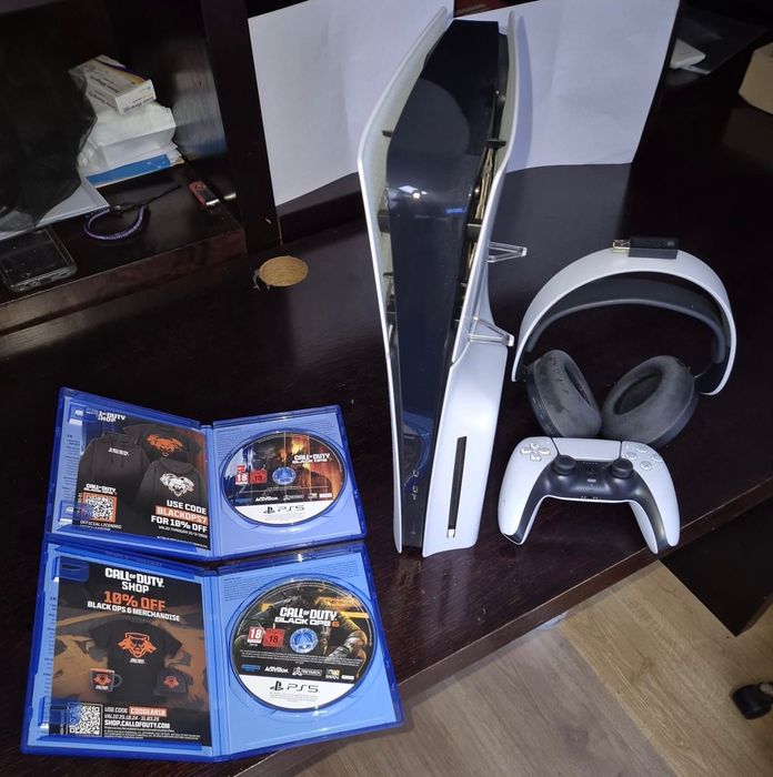 PS5 + Phones + Jogos + Comando