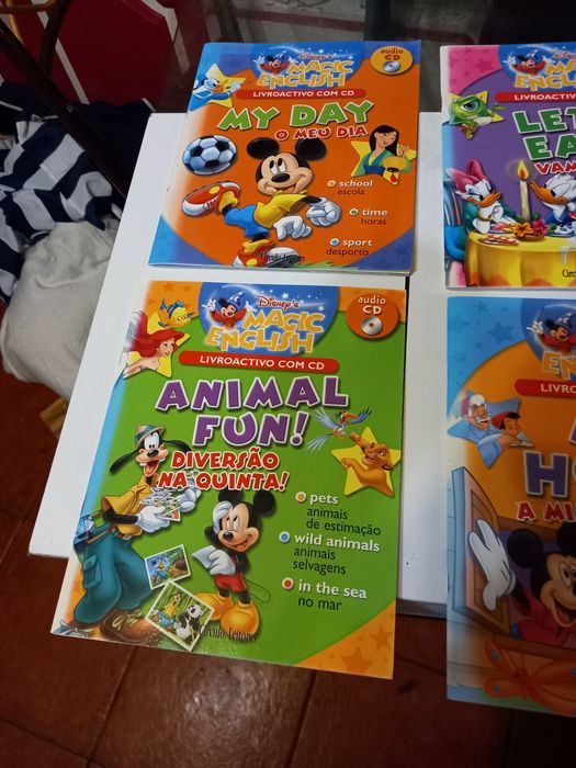 Conjunto de 4 Cds Livro Magic English