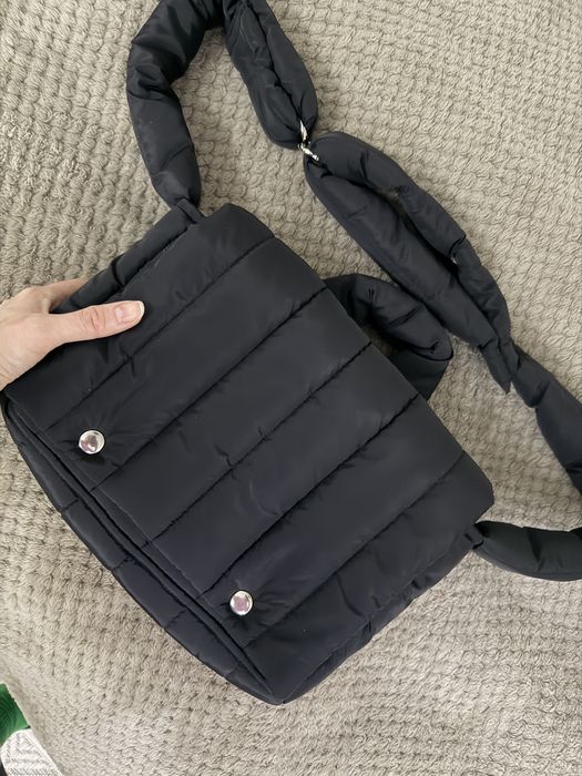 Трендова Puffer bag, сумка з нейлону через плече