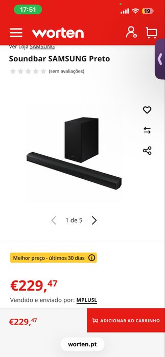 Soundbar SAMSUNG Preto
