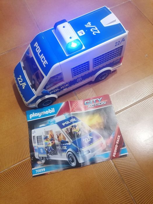 Carro polícia playmobil com luz e som