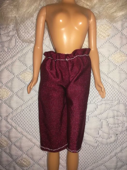 Bermudas Vermelho Escuro para Boneca