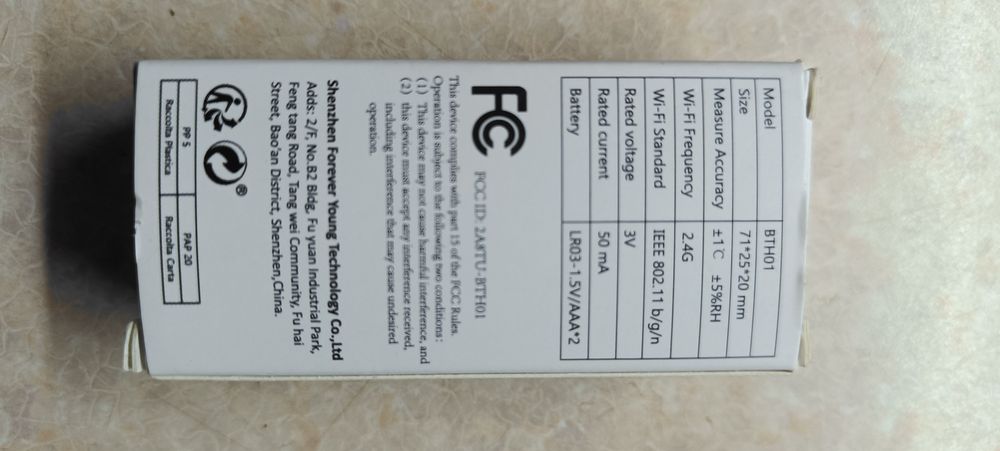 Безпровідний Wi-Fi датчик вологості та температури