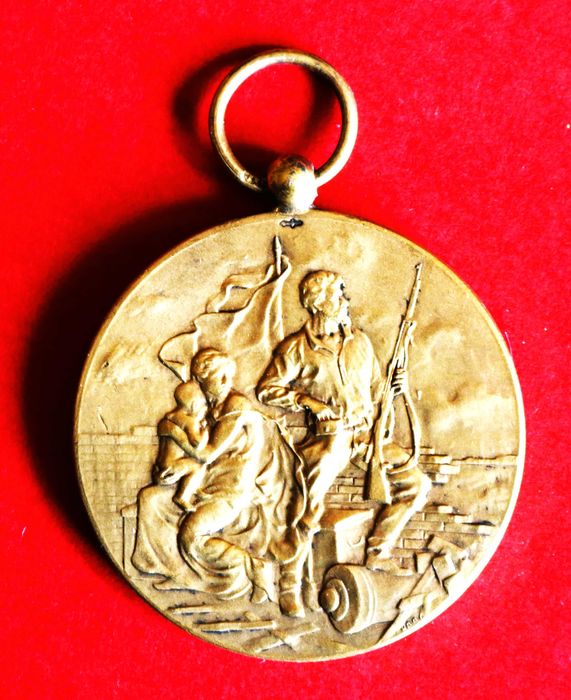 Medalha de Tiro 1905 Holanda, prata dourada c/punções