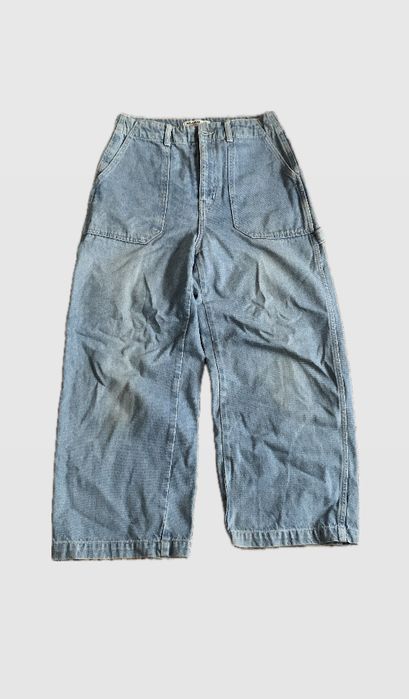 широкие джинсы  синие sk8