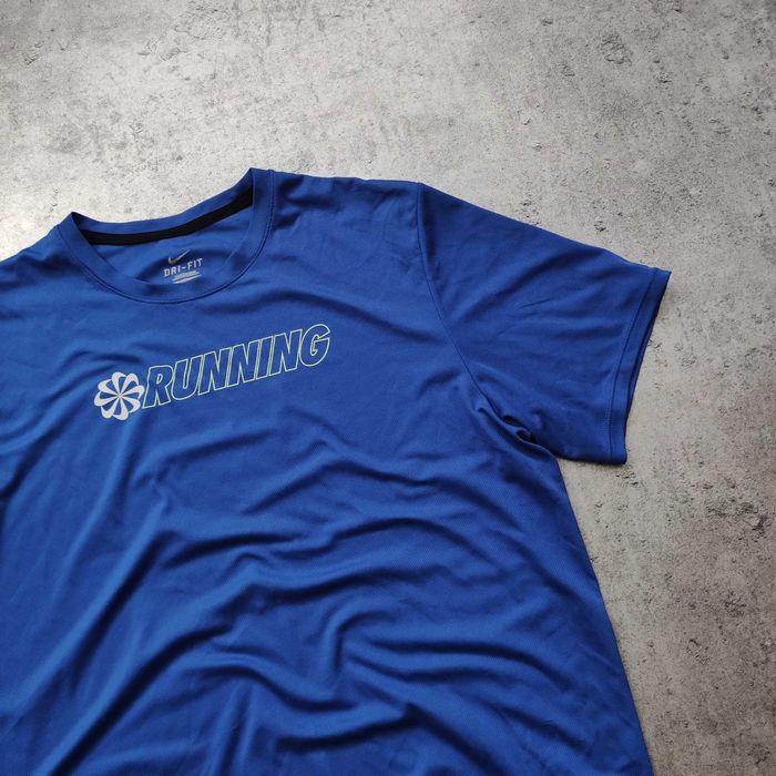 MĘSKA Koszulka Sportowa PREMIUM Granat Running Nike Dri-Fit Active