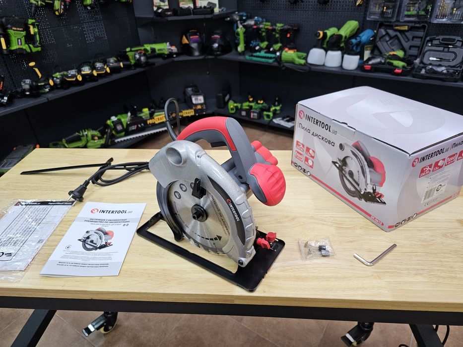 Пила Дисковая 185д Intertool  Гарантия 12мес / Пропил 57мм