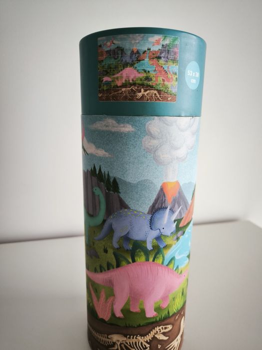 Puzzle Infantil "Era Jurássica" - 100 Peças (Em Tubo)