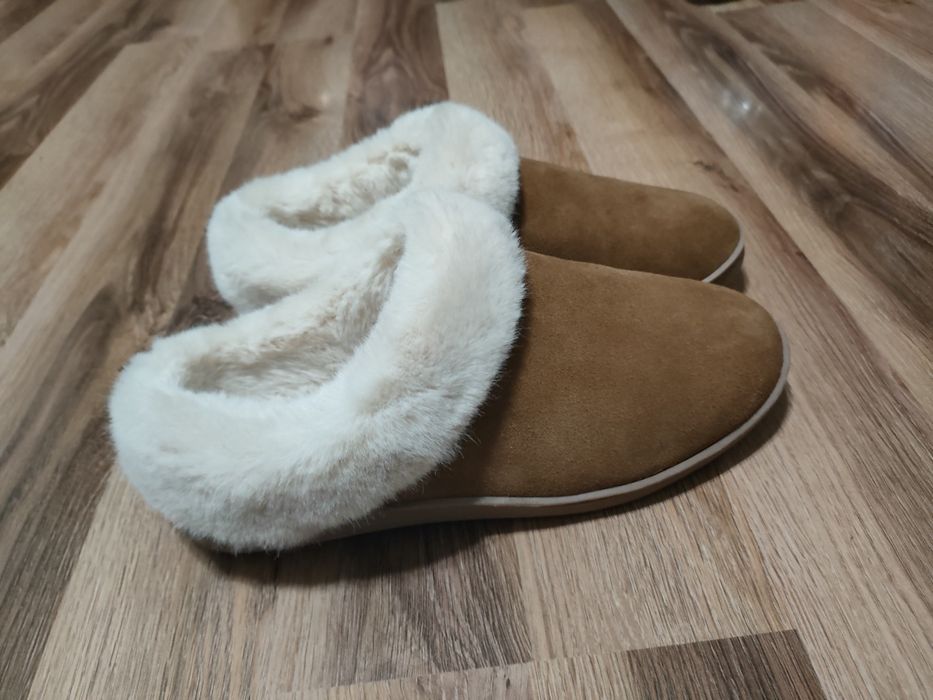 Kapcie damskie ciapy skóra naturalna zamsz my slippers r.39/40