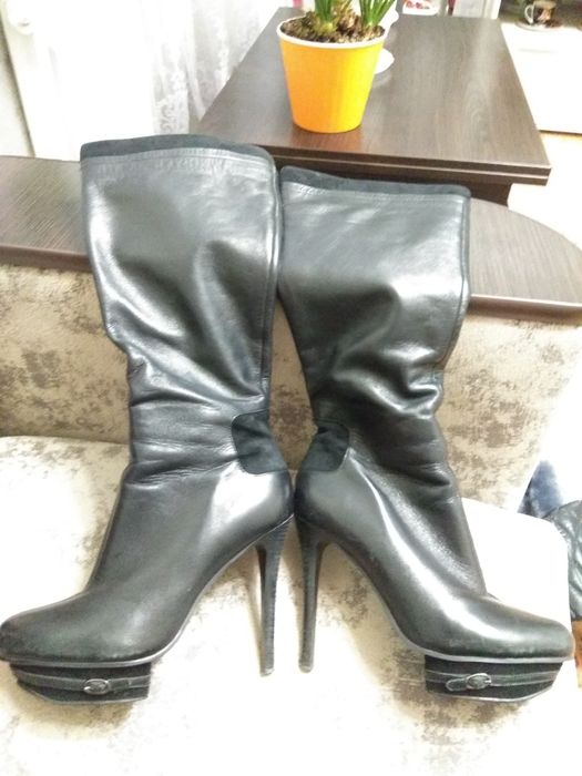 Сапоги осенние натуральная кожа