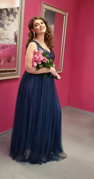 SUKNIA ŚLUBNA  boho błyszcząca plus size