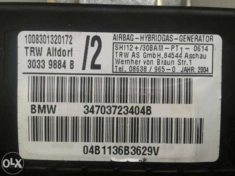 Airbag da porta direita BMW e46 Coupe