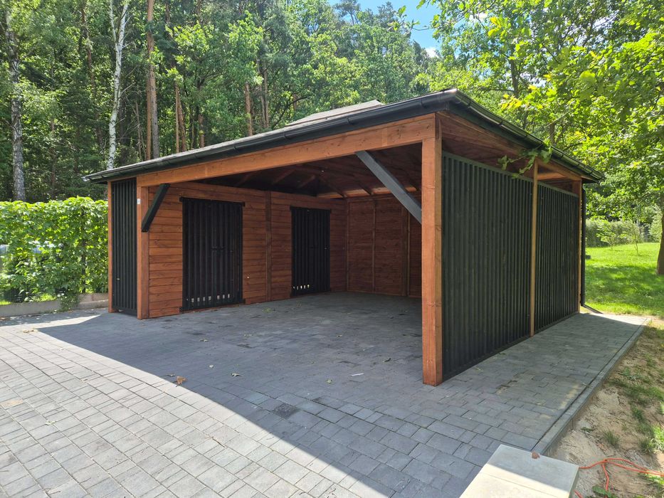 Domek ogrodowy WILL PREMIUM 4x6 m z drewutnią 4x1 m