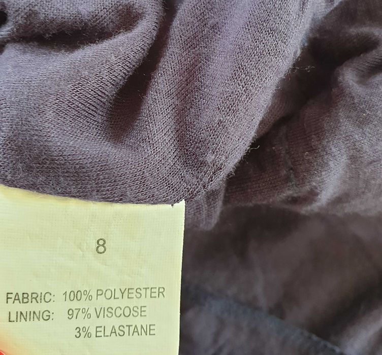 Granatowa rozkloszowana sukienka, TFNC London, rozmiar s