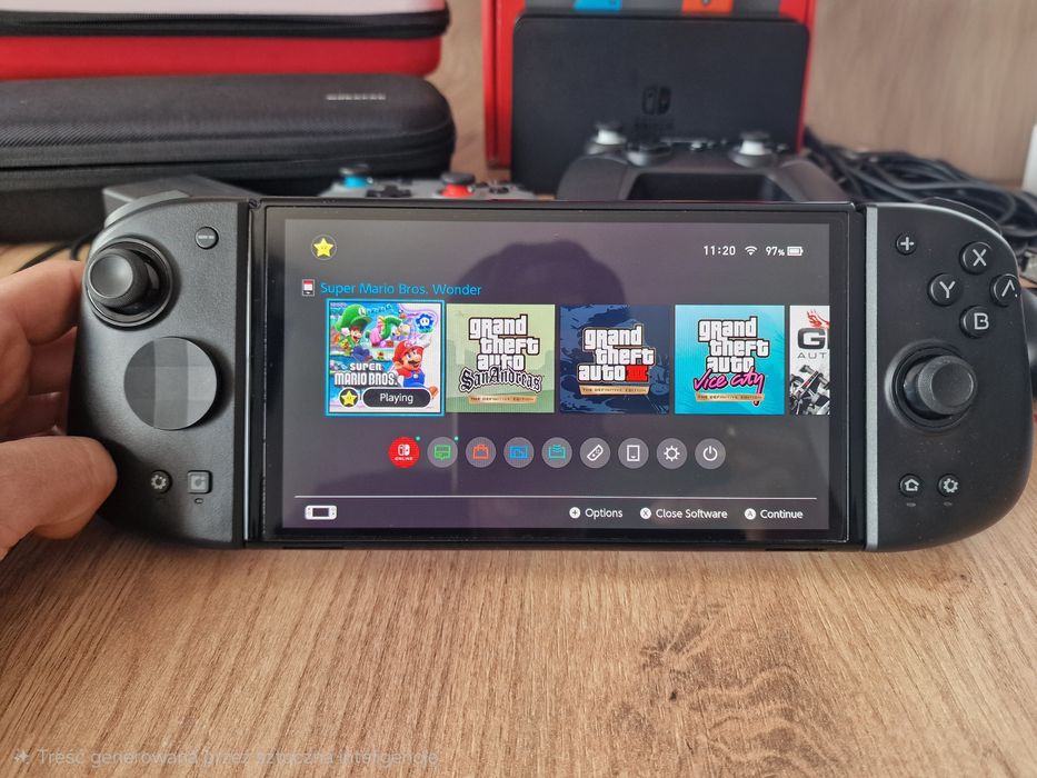 Nintendo Switch OLED + Ogromny Zestaw Akcesoriów! Mobapad M6-HD, Karta 256GB, Pady
