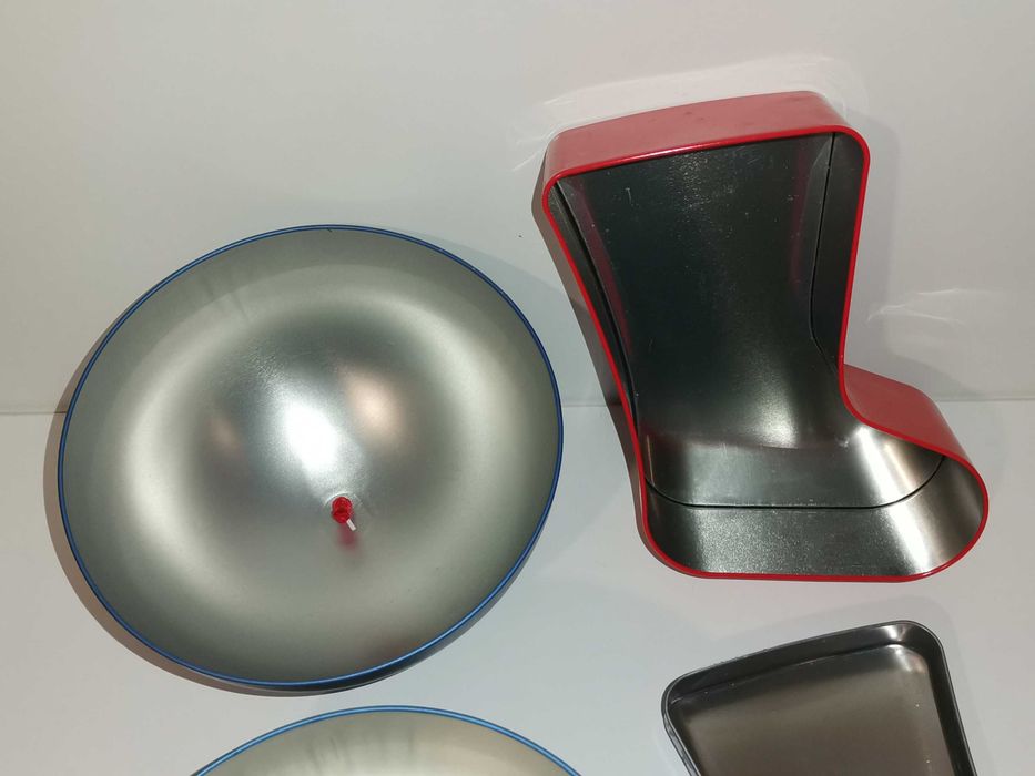 Zestaw ciekawych puszek metalowych XL - przechowywanie, ozdoba BN