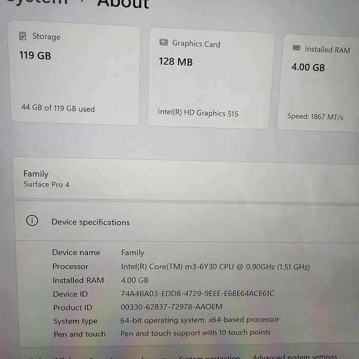 Microsoft surface pro 4