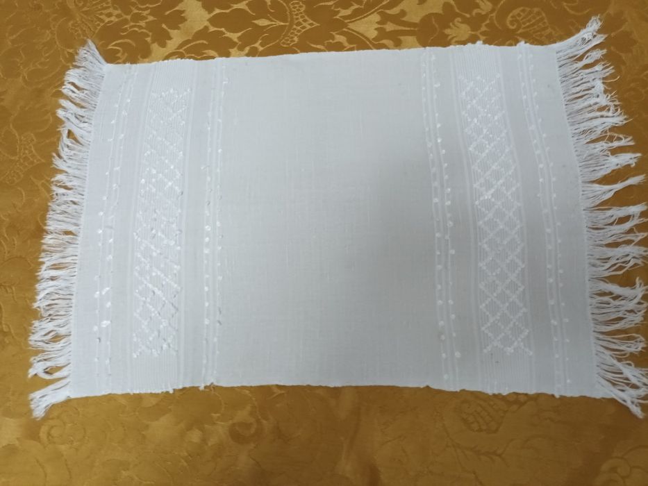 Toalha de Cesto feita em tear