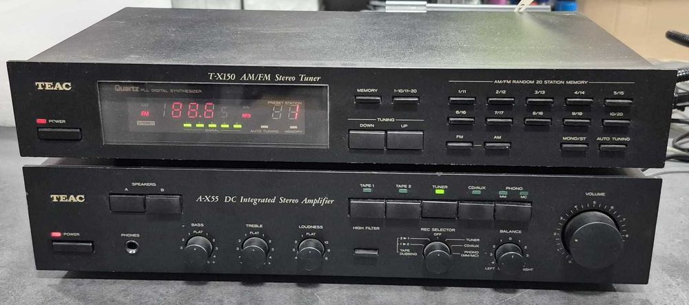Wieża: wzmacniacz TEAC A-X55 i tuner TEAC T-X150 sprawne.