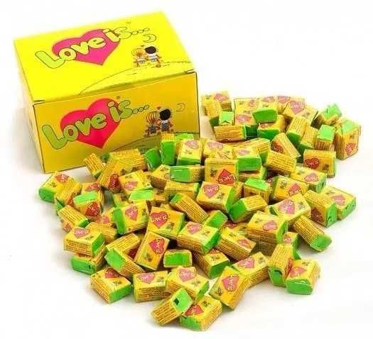 Жуйки Love is полуниця - банан жувальна гумка лові іс