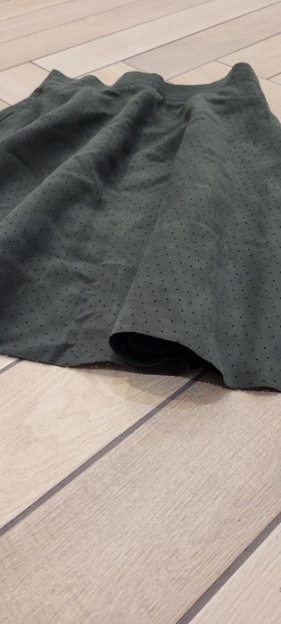 Spódnica zielona khaki Zamsz mini