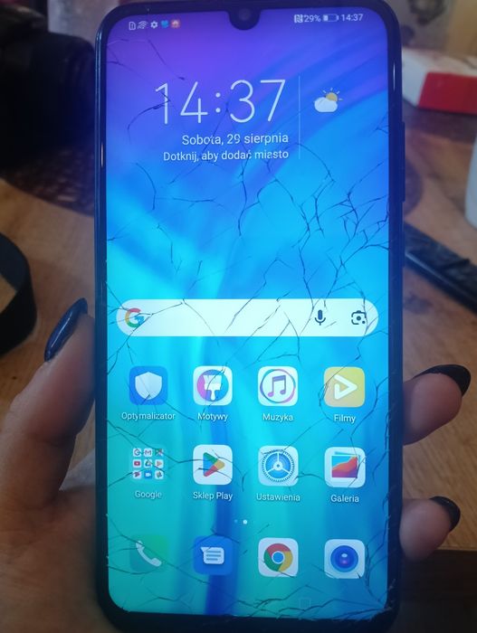 Telefon honor 20 lite uszkodzony ekran