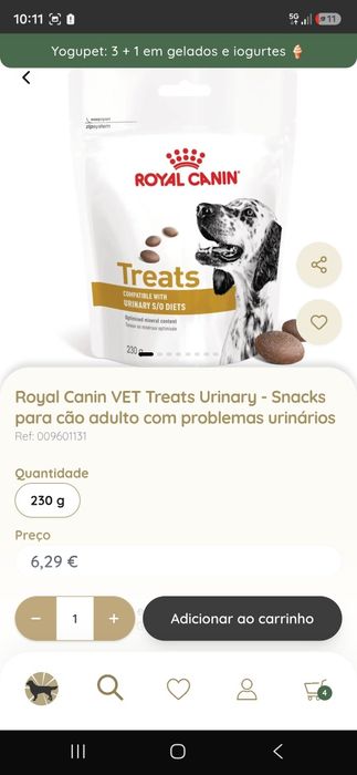 Comida cão urinary