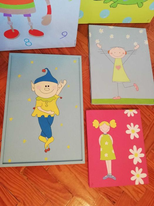 Lote de 13 quadros/ telas pintadas à mão -encerramento de loja NOVOS