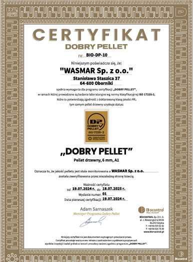 PELLET BIZON certyfikowany A1 - Brzoza