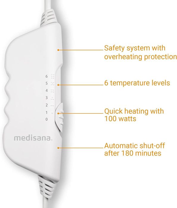 Mata grzewcza Medisana HU 662 biała 100 W 150 x 80 cm
