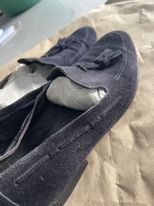 Mocassins camurça azul escuro 42