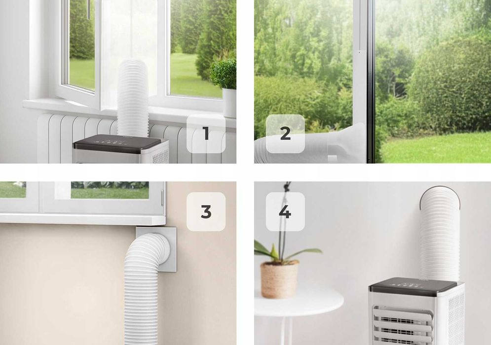 3w1 WYDAJNY Klimatyzator przenośny 2,6kW cichy osuszacz powietrza WiFi