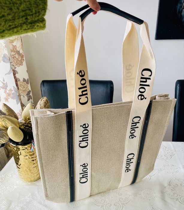 Torba do reki shopperka bezowa nowa  Chloè