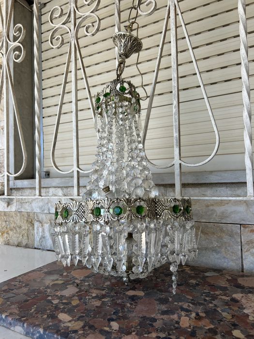 Candeeiro vintage de cristal