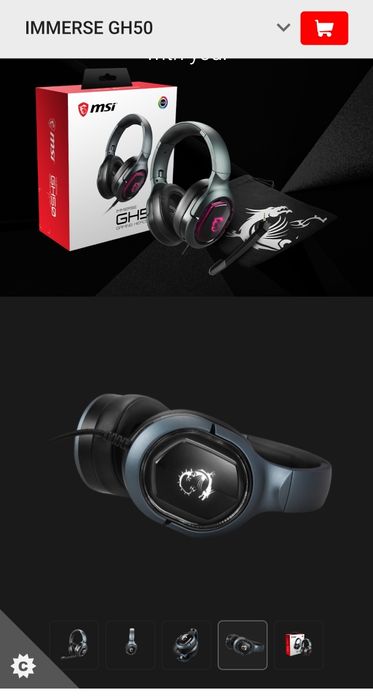 Headsets MSI immerse gh50