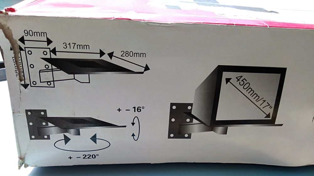 Suporte de parede para televisão.