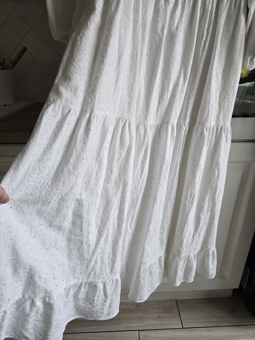Sukienka maxi boho Reserved r.S koronkowa ażurowa