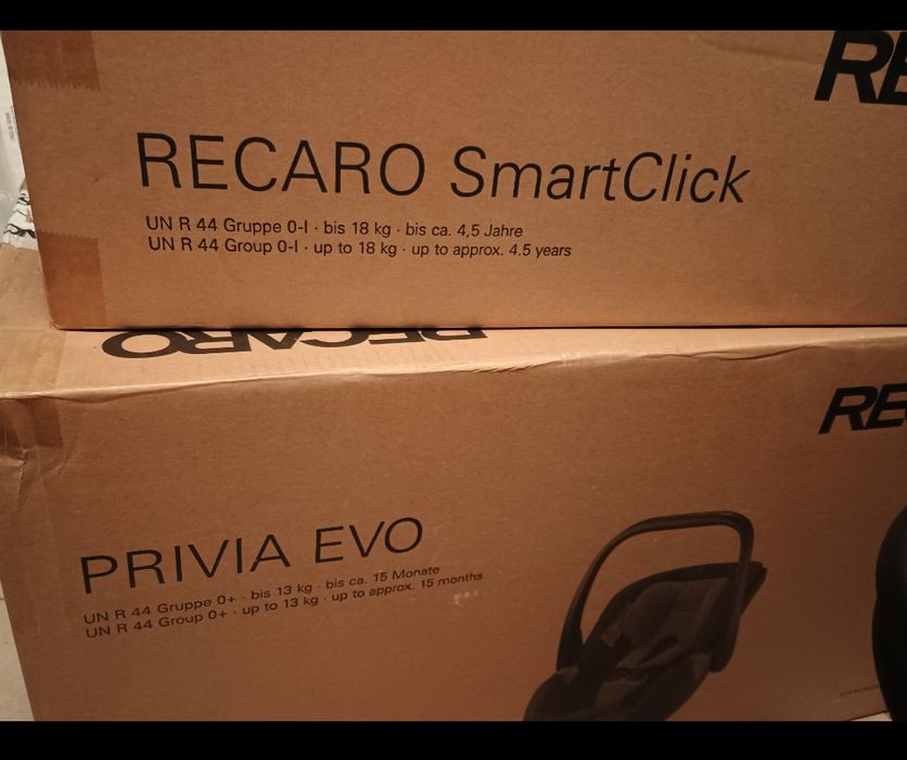 Fotelik RECARO PRIVIA EVO z bazą ISOFIX (0-13kg)