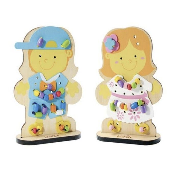 Дерев'яна іграшка шнурівка намисто