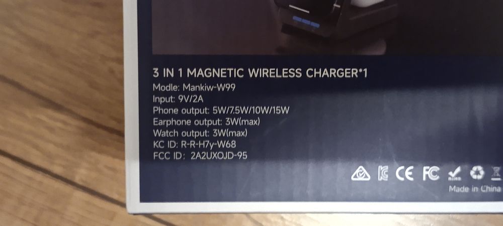 Ładowarka bezprzewodowa MANKIW 3 w 1 Magsafe
