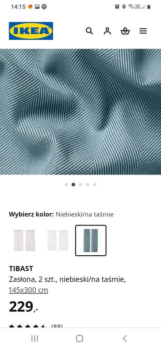Ikea zaslony Tibast nowe 145/300