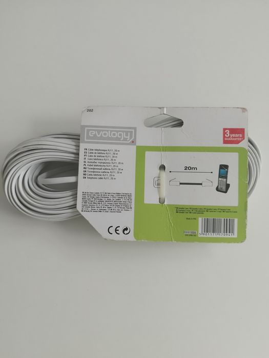 Kabel telefoniczny RJ 11 20 metrów