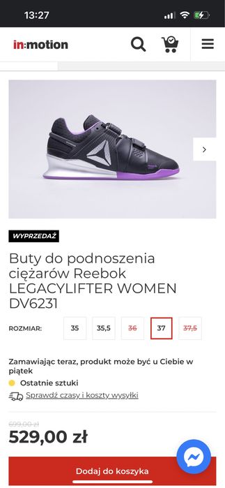 Legacylifter women reebok 36