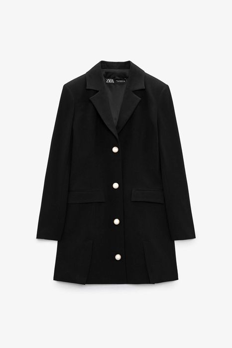 ZARA Luksusowa SUKIENKA o kroju marynarki z guzikami XS