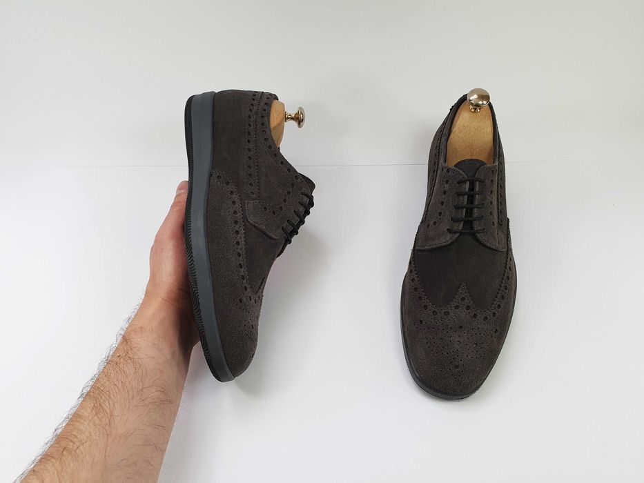 Чоловічі туфлі FERRI Made in Italy 42 27.5 см 8 UK сірі