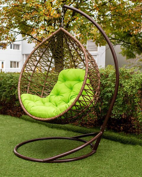 Подвесное кресло кокон. Гамак Kreslorotang. Качеля в сад, ротанг