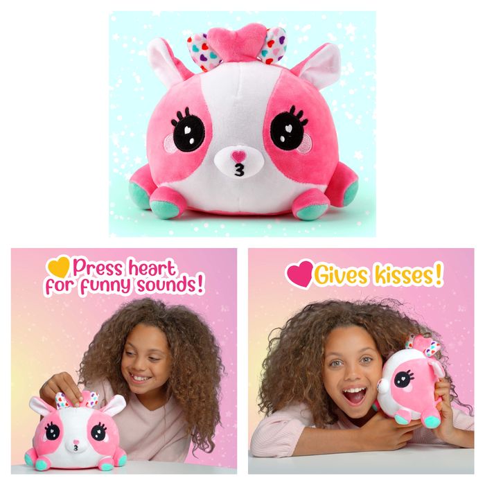Інтерактивна м'яка іграшка WowWee Ploosh White & Pink Kissimals